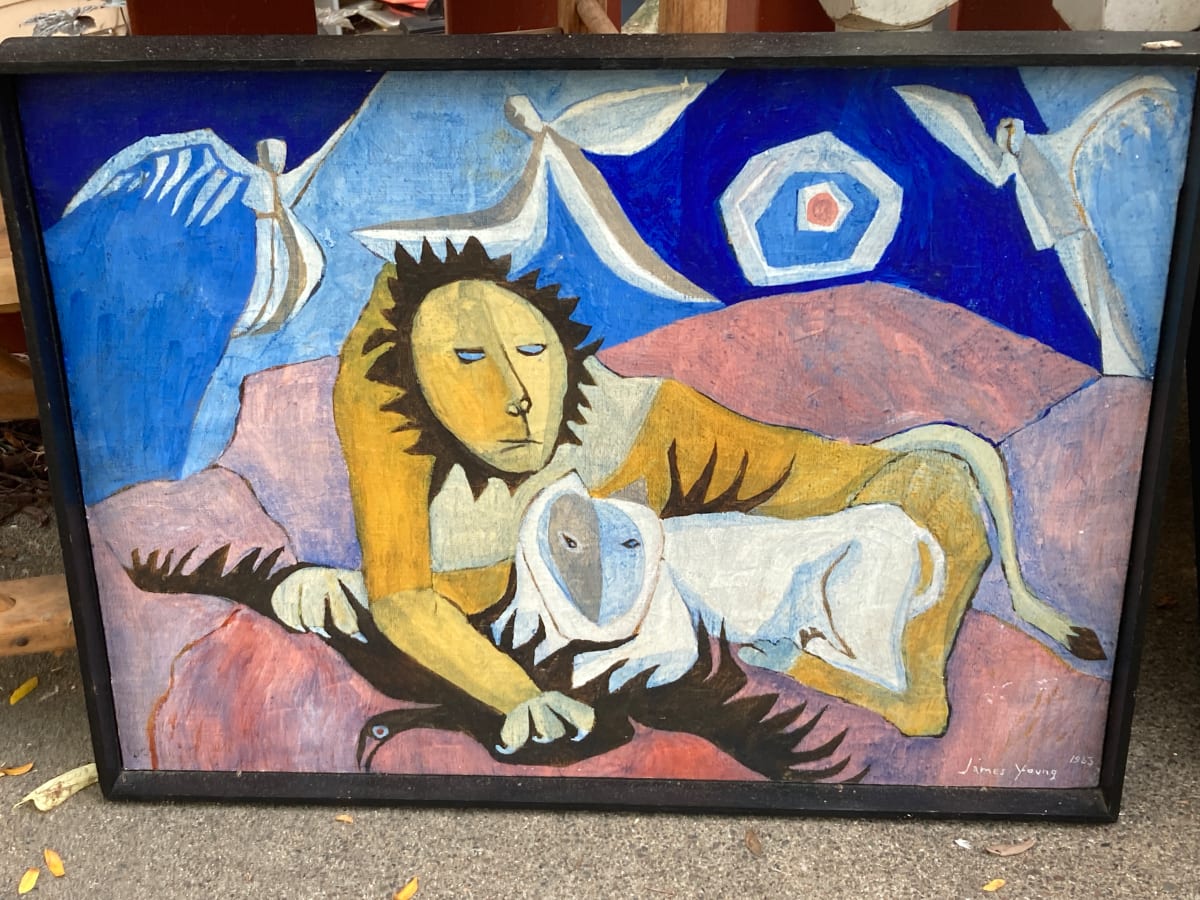 Lion and Lamb 1963 Painting 