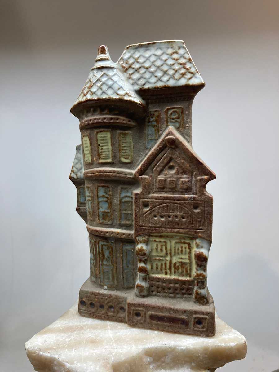 Japanese studio Victorian pottery house vase 