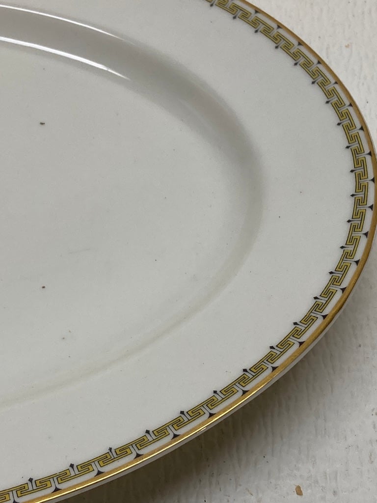 Limoges Greek Key oval platter 