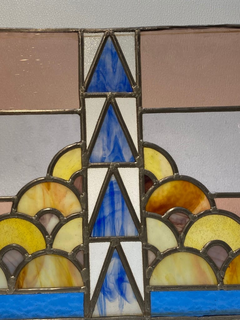 ART DECO stained glass panel 