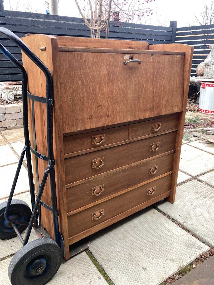 Gustav Stickley drop front desk 