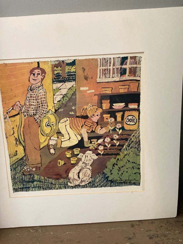 Gardening serigraph 