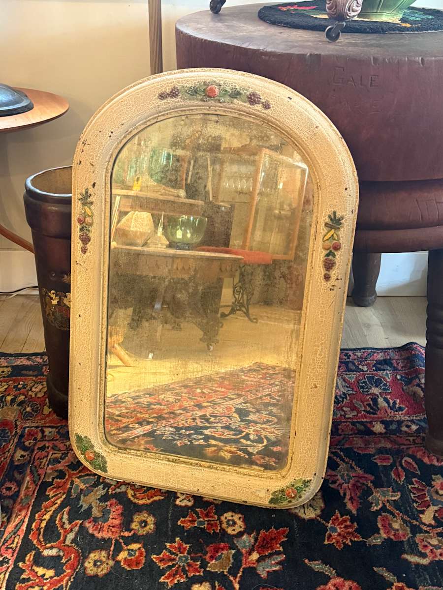Arched hand painted mirror, Image 1.