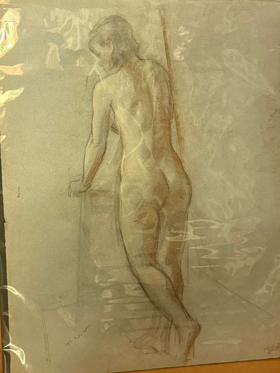 unframed figural nude lady 
