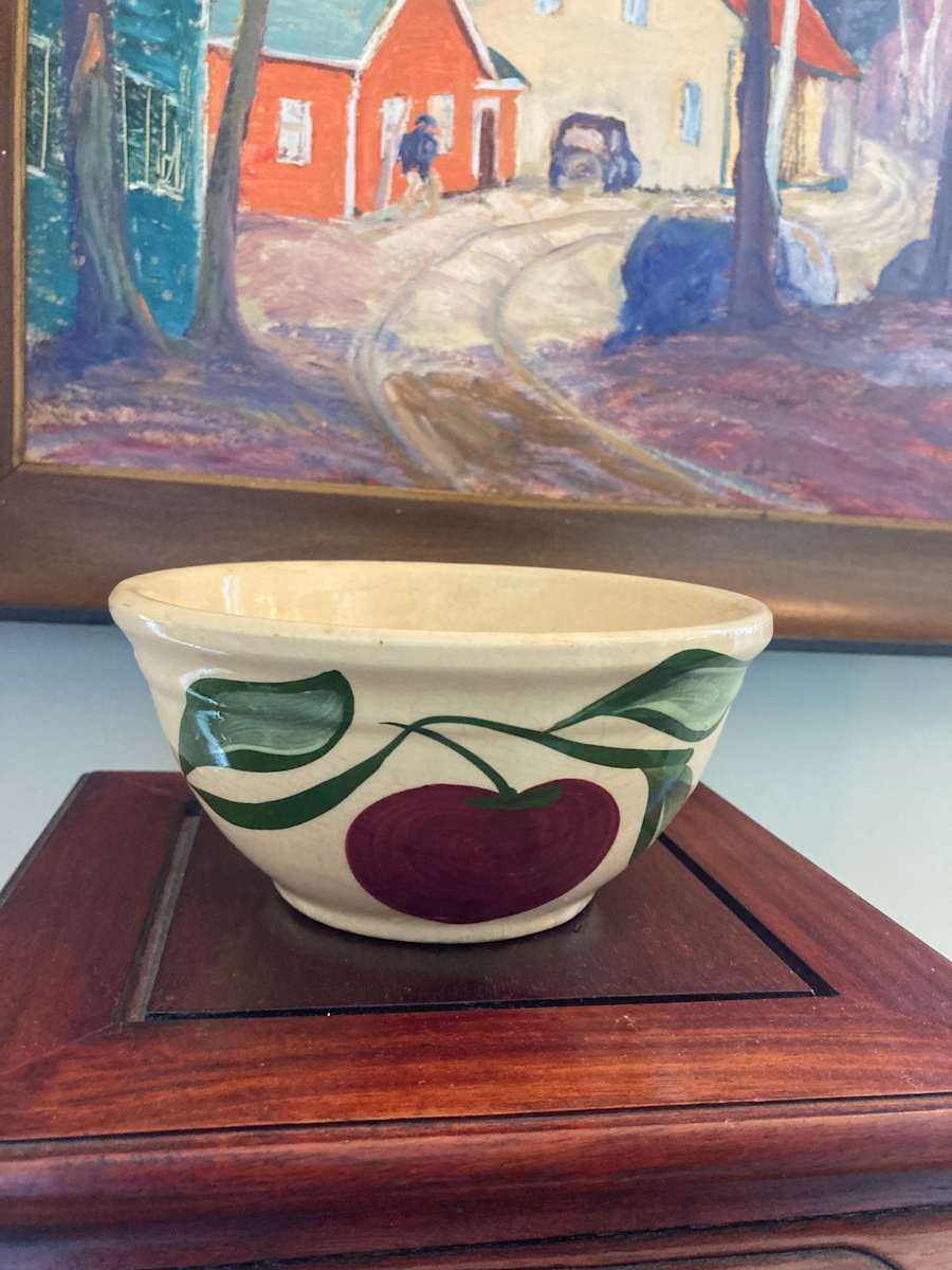 Watt apple advertising bowl 