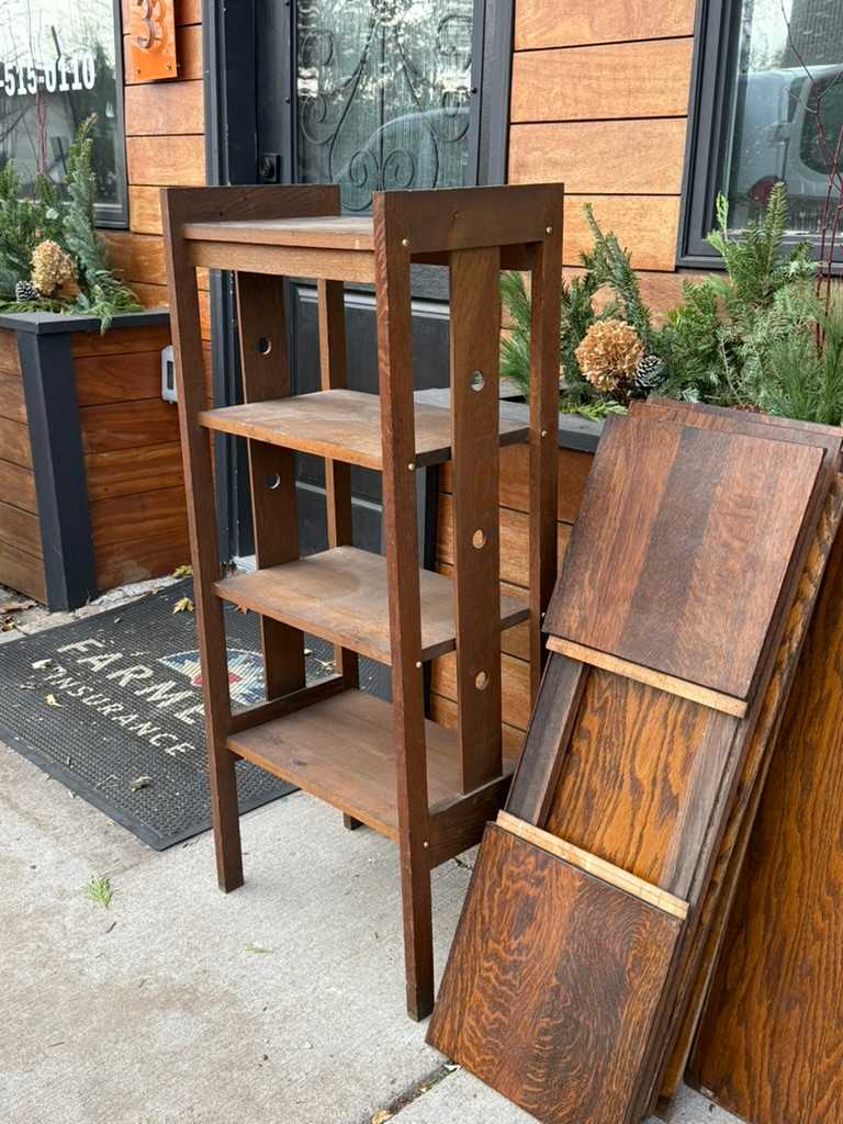 Mission oak bookcase 