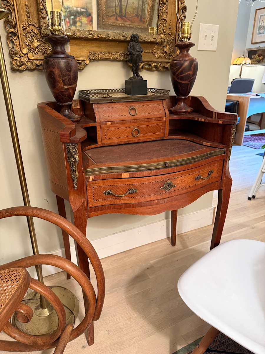 Marble top small French desk 