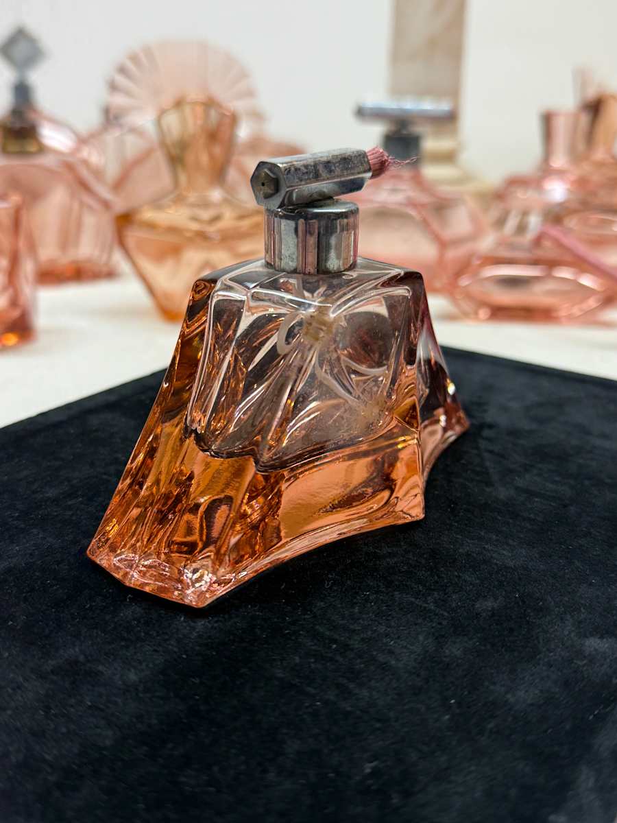 Art Deco pink perfume bottle 