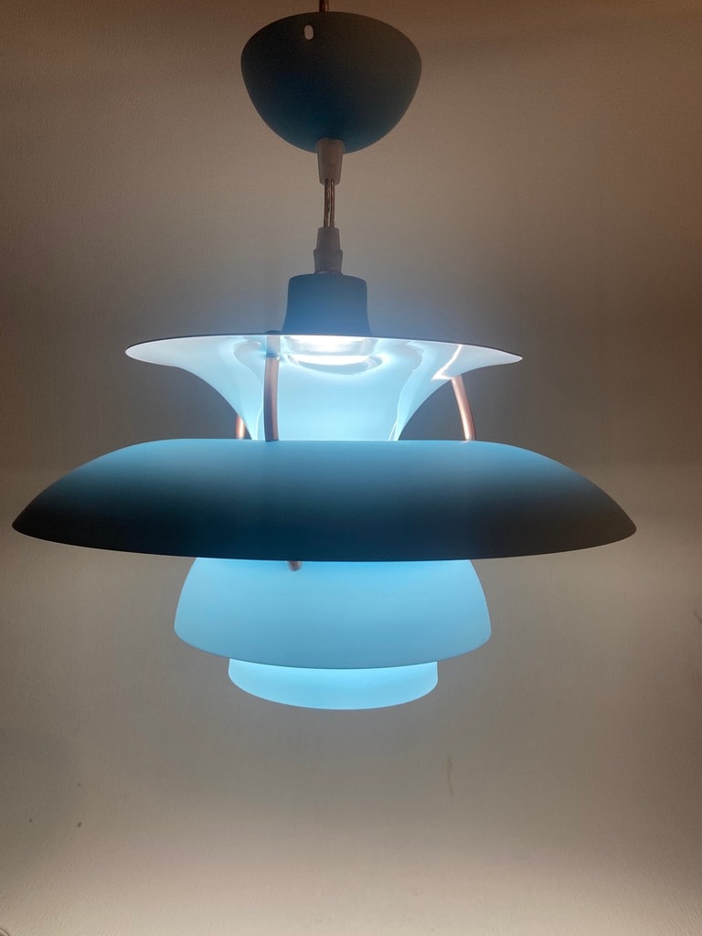 Vintage mid century modern light fixture from the collection of