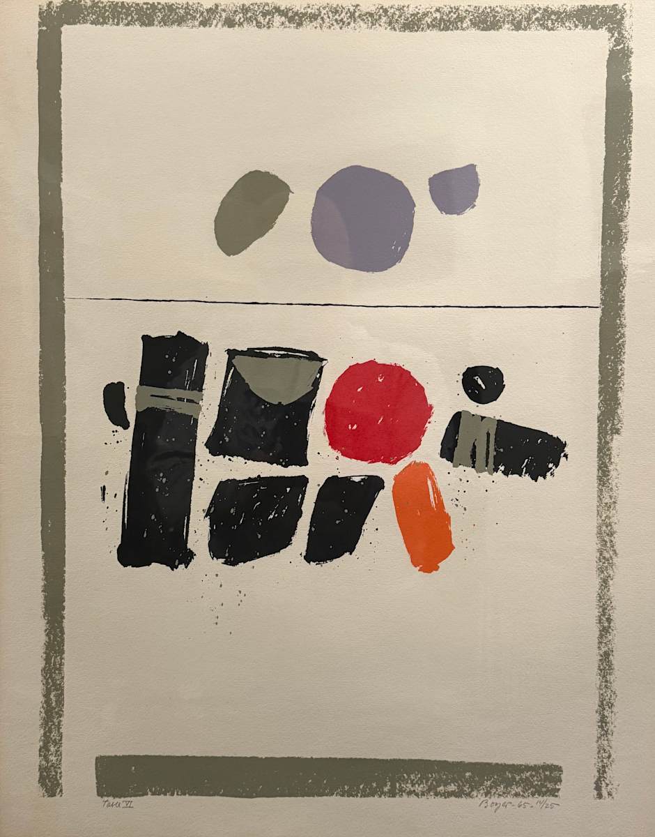 unframed vintage abstract  serigraph 