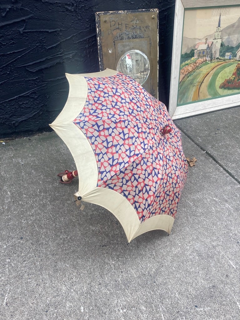 vintage cloth umbrella 