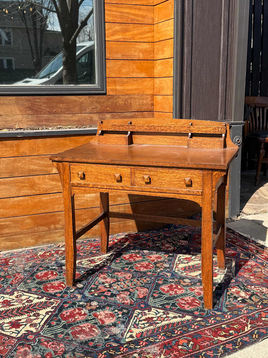 Arts n Crafts small writing table, Image 1.