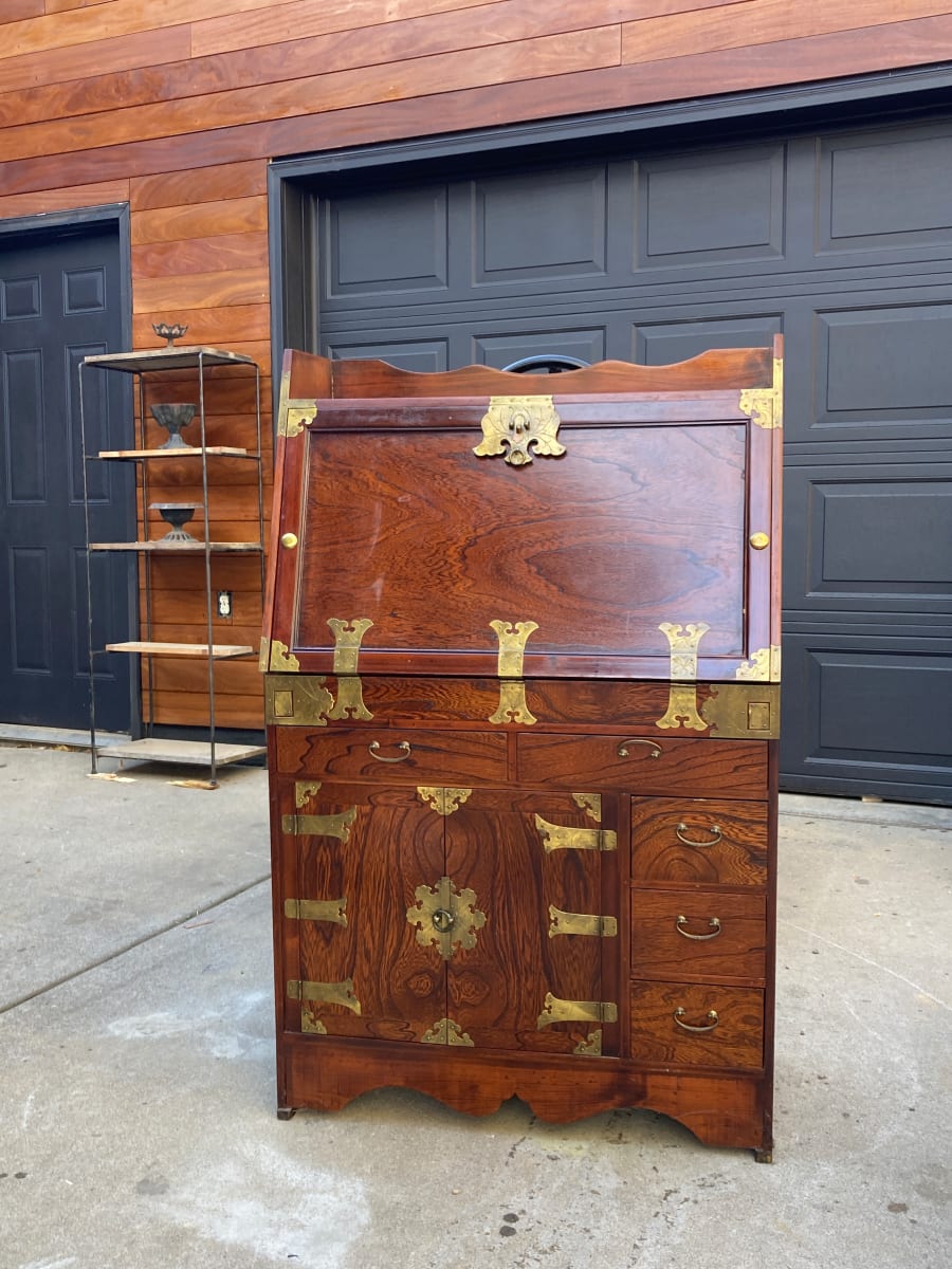 vintage Korean drop front desk 