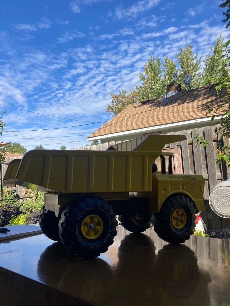 vintage TONKA Yellow mighty dump truck 