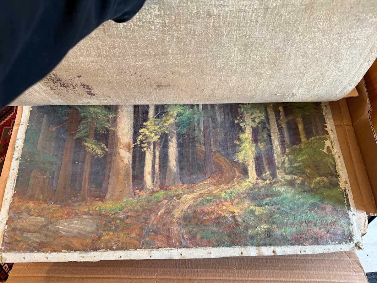 Forest painting on canvas 
