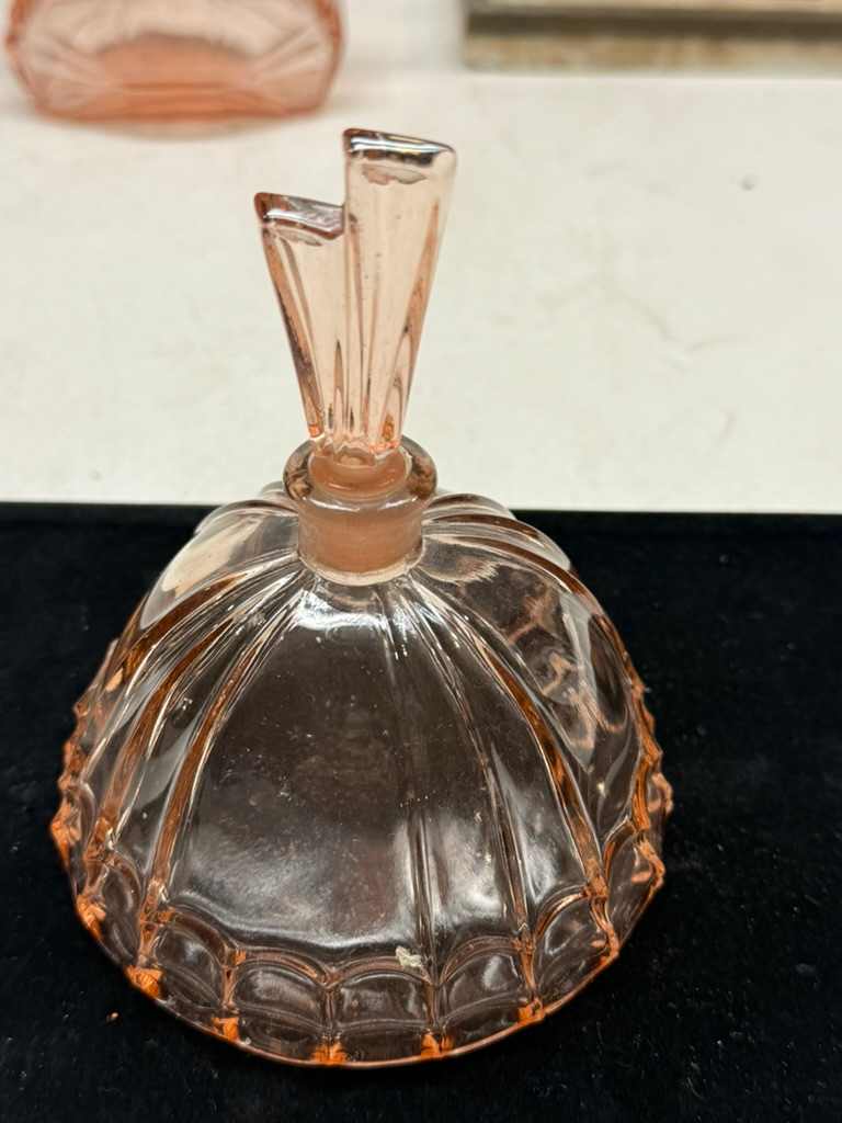 Art Deco pink perfume bottle 