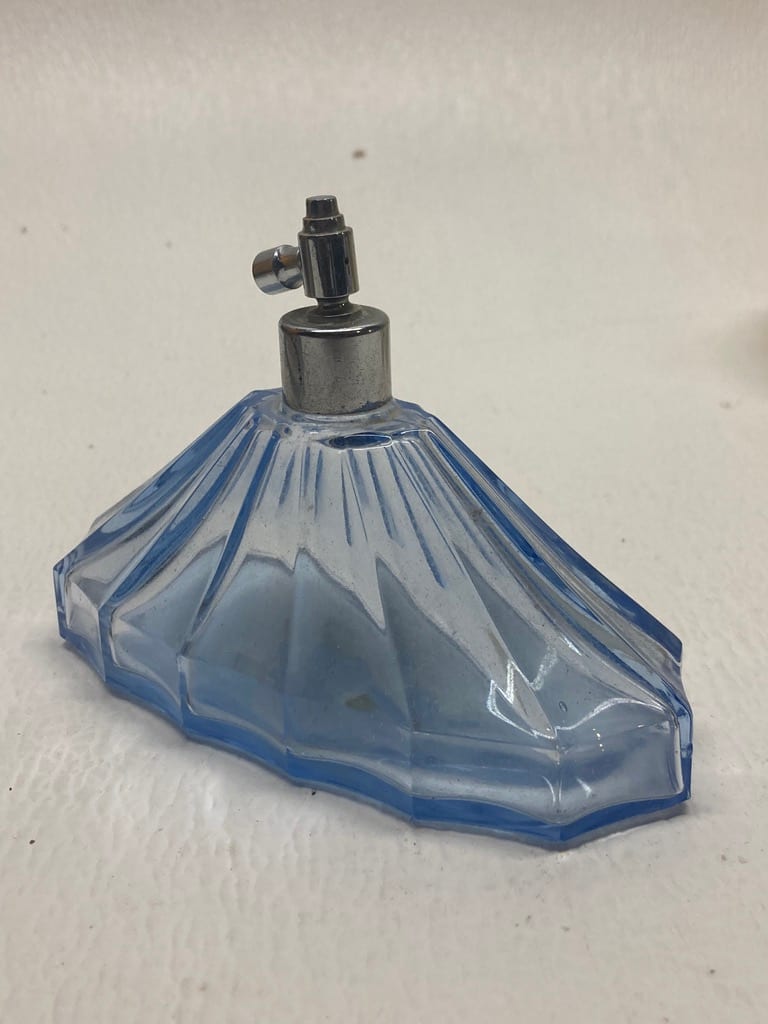 Art Deco Ice berg blue perfume bottle by Perfume 
