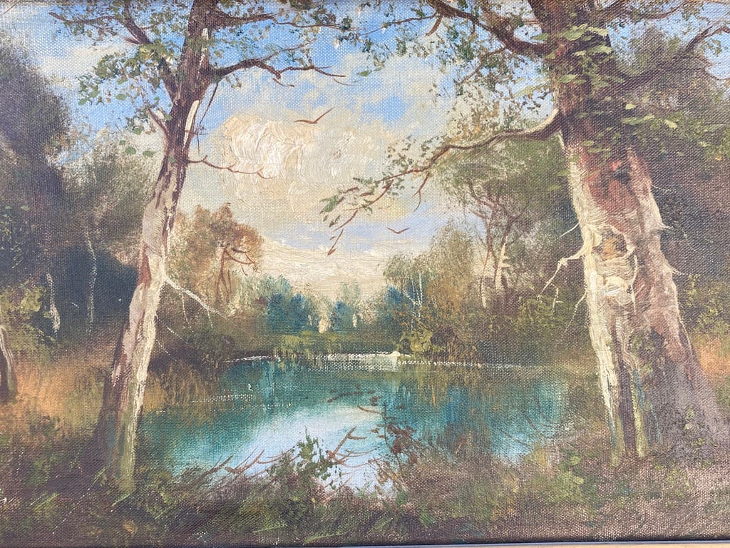 vintage painting on canvas 