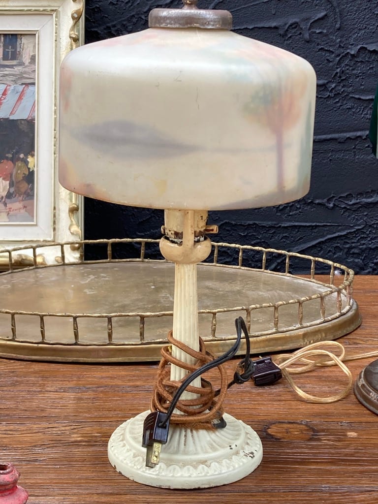 Reverse painted lamp 