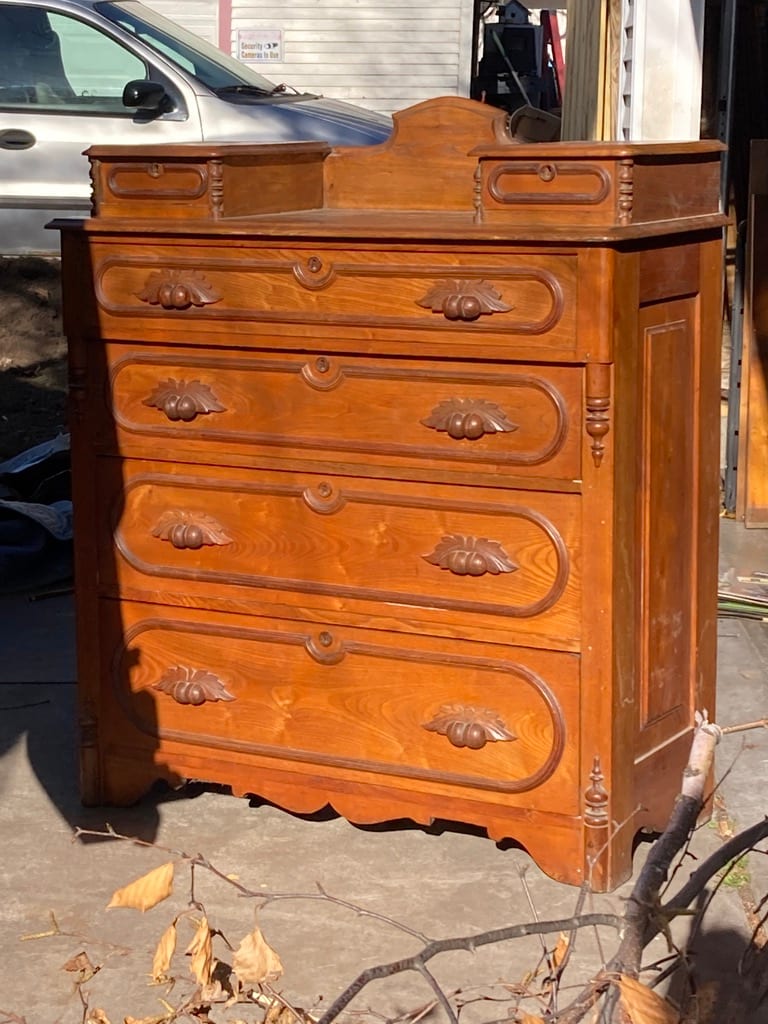 1880's Chestnut Victorian dresser 