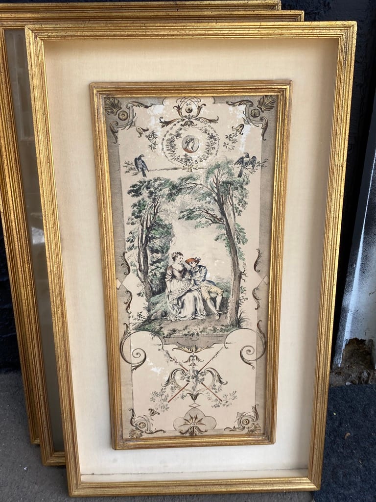 3 Italian framed items 