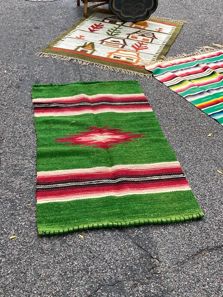 Vintage woven area rug 