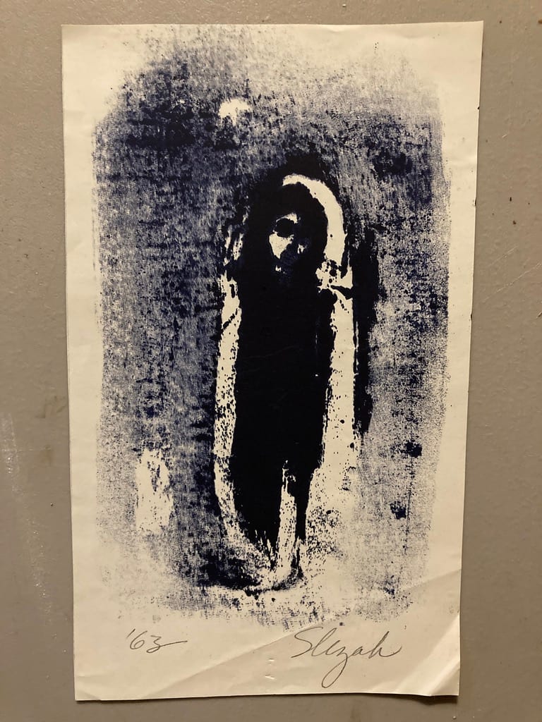 Unframed lithograph 