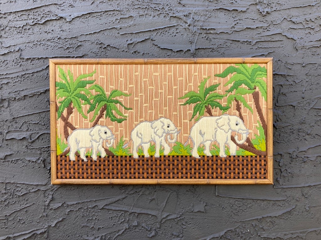 Elephant needlepoint 