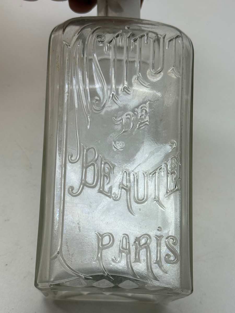 Vintage Paris glass bottle 