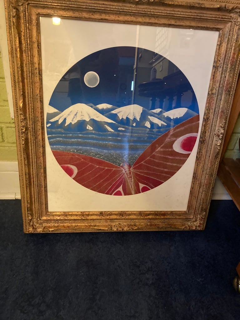 Framed serigraph 