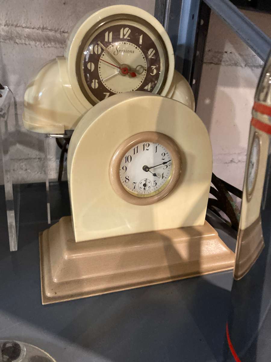 small celluloid table clock 