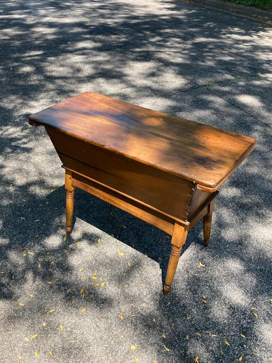 early American dough box and table 