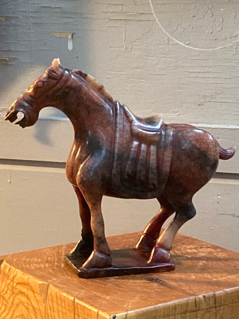 vintage soap stone horse 