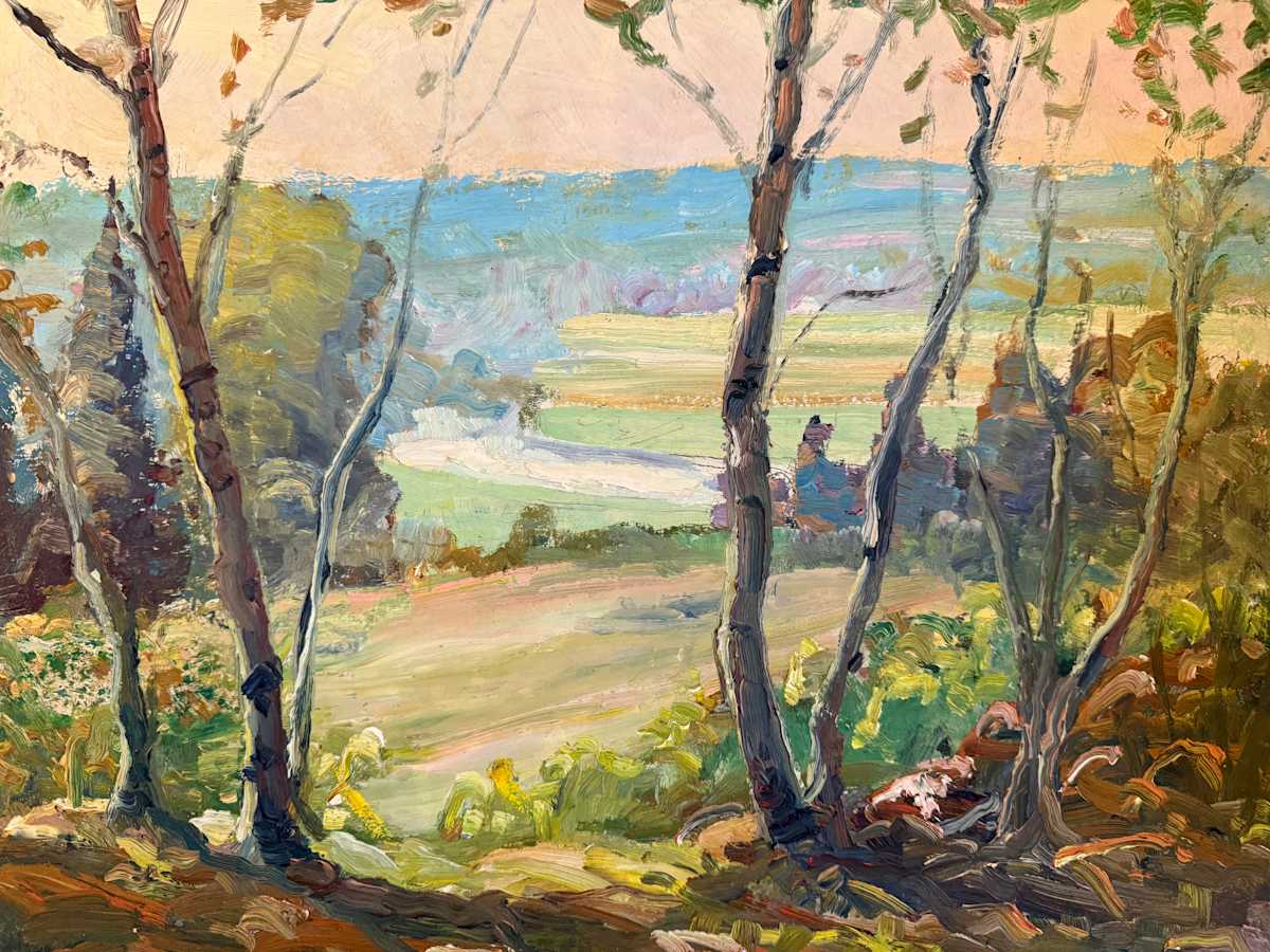 Carl G. T. Olson original oil painting on board landscape SD10 
