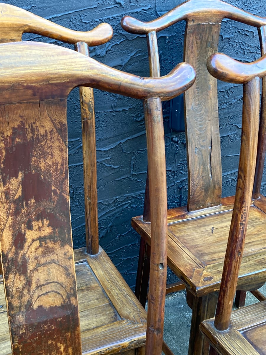 4 Hand carved Chinese chairs 