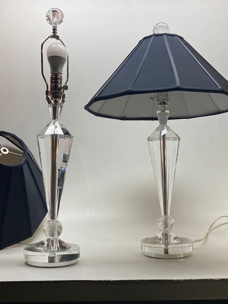 Crystal Schonbek table lamps 