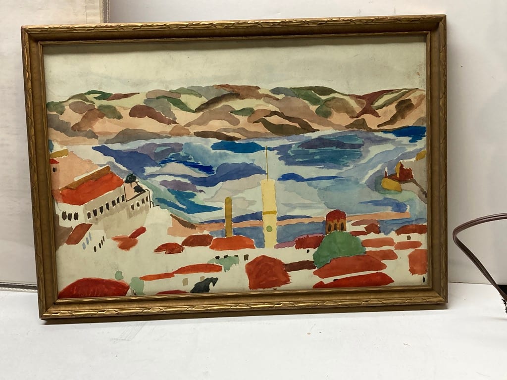 Original framed watercolor of Puerto Rico 