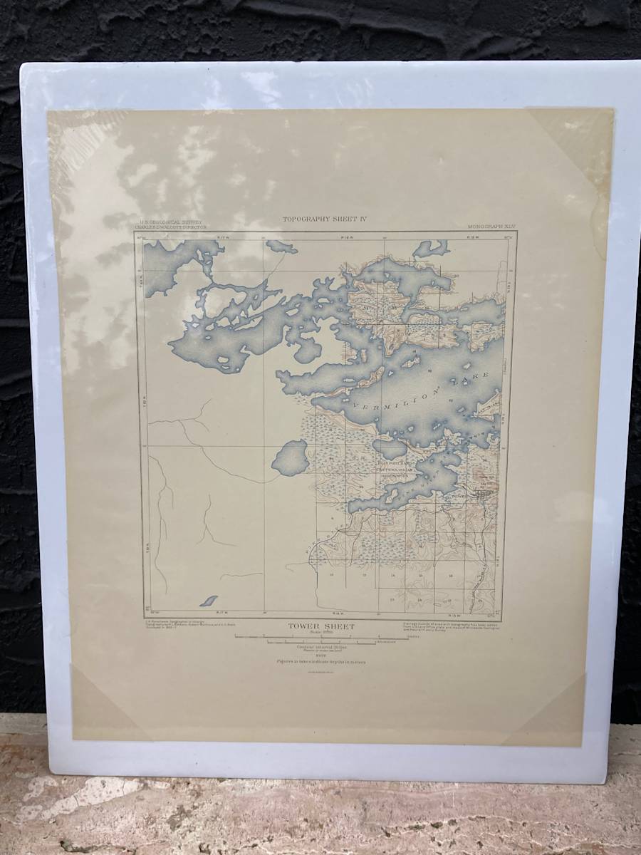 SHRINKWRAPPED early 1903 map of Lake Vermilion 