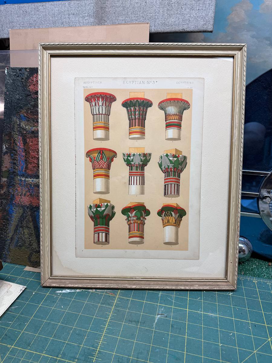 Egyptian colored decoration lithograph 