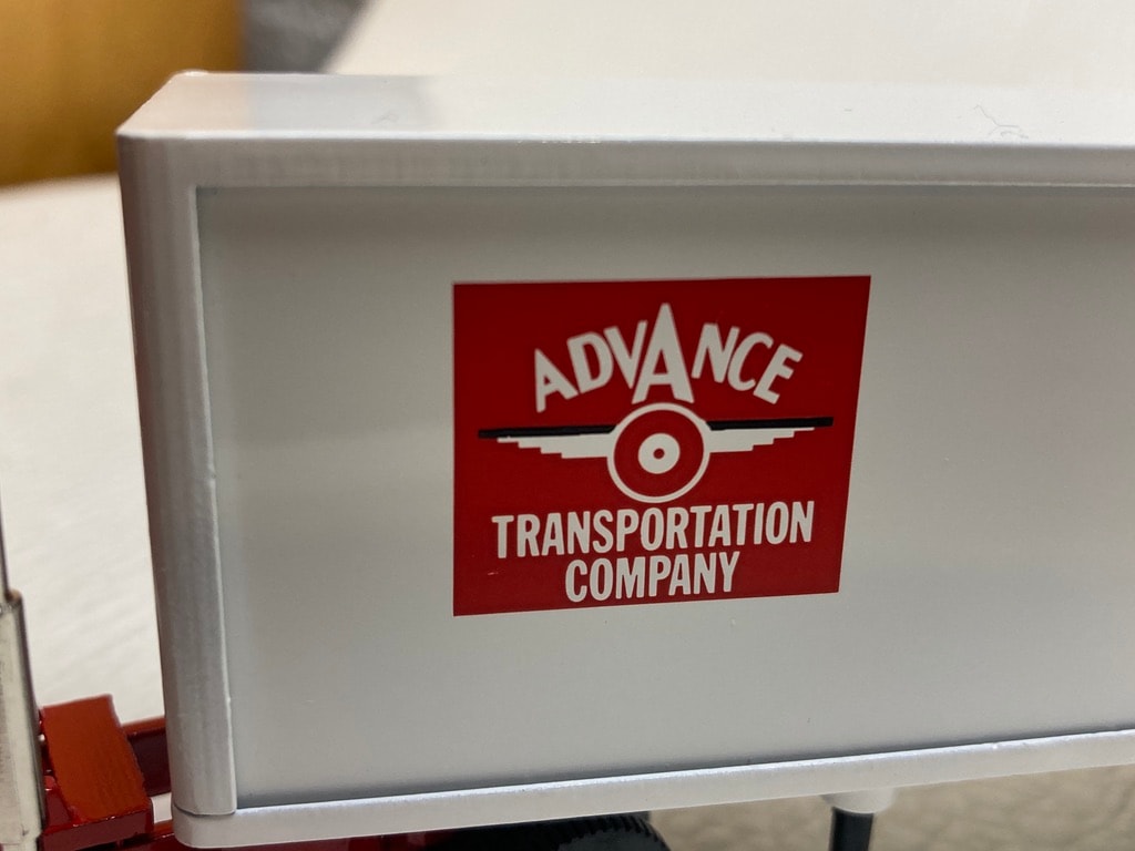 Advance die cast toy semi truck 