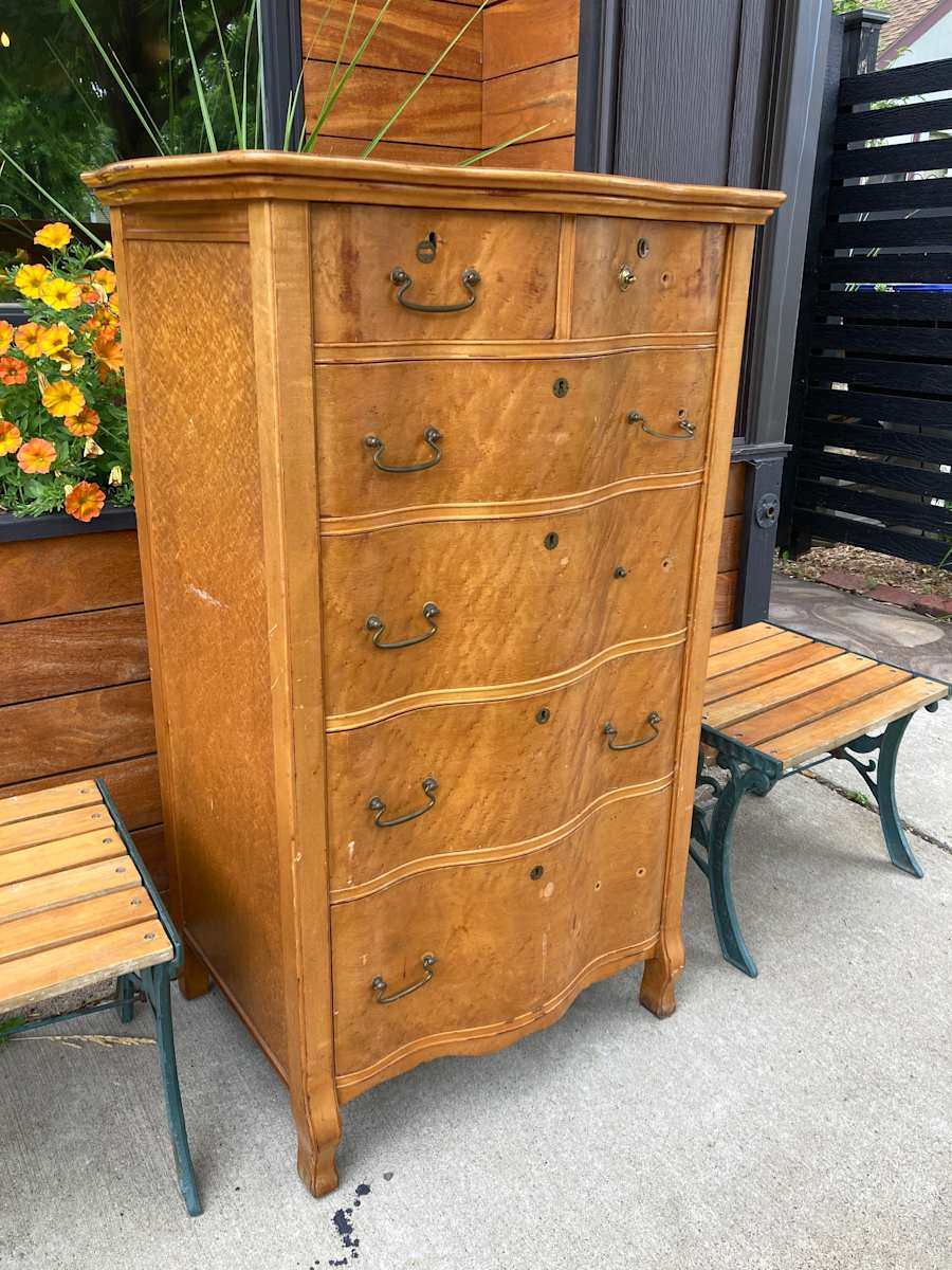 Birdseye maple chest 