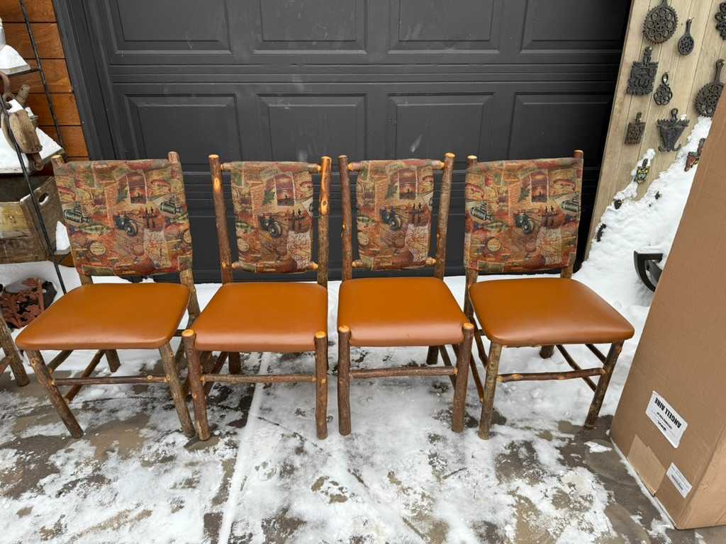 set of  4 Old Hickory chairs 