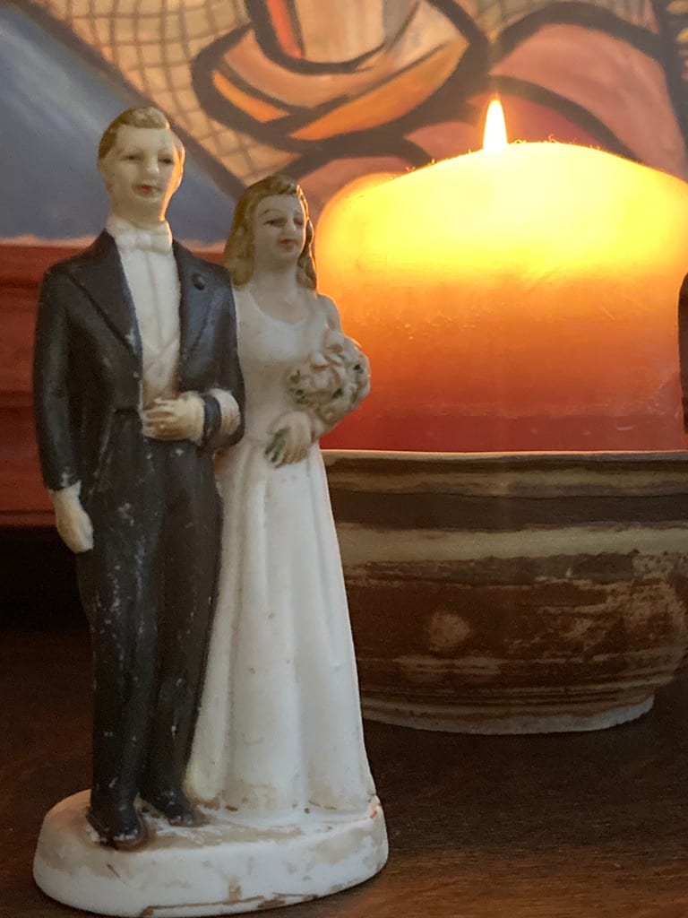 1940's wedding cake topper 