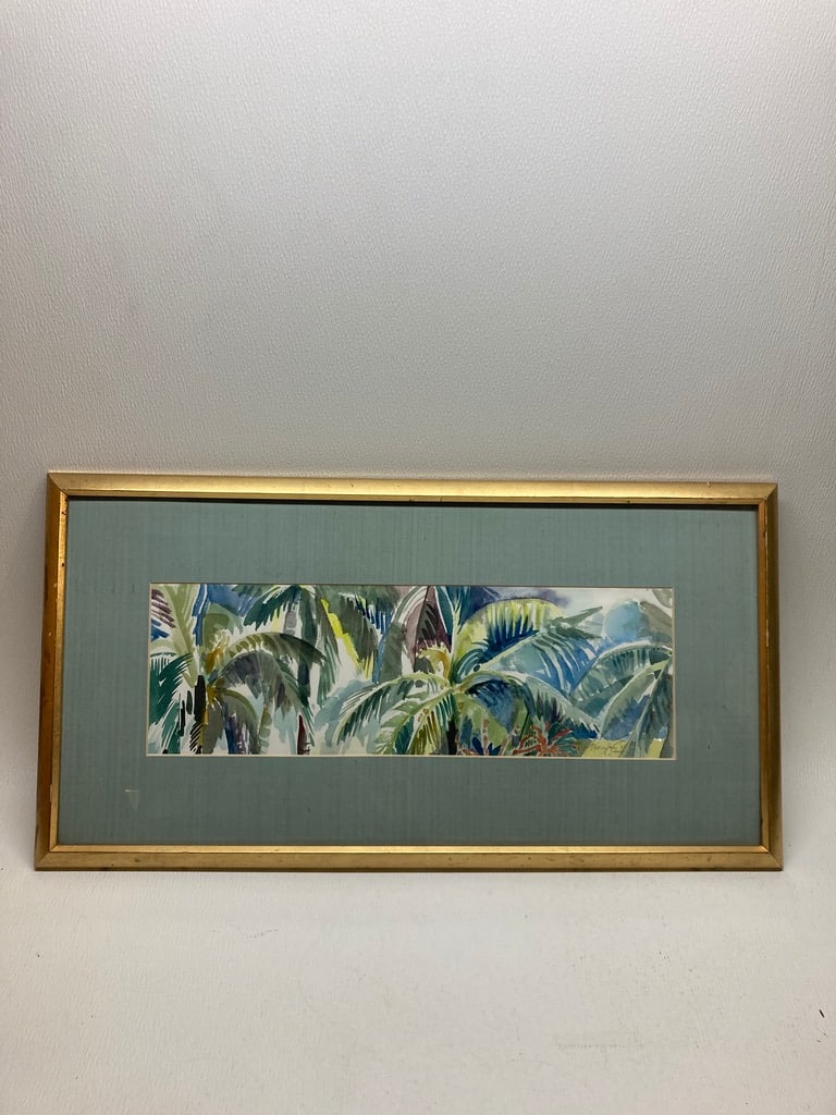 Framed tropical watercolor 