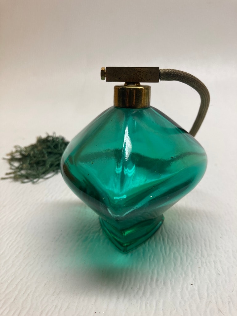 Art Deco Emerald Green Perfume bottle 