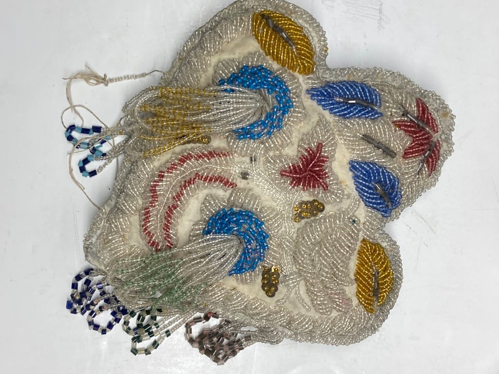 Victorian beaded pillow 