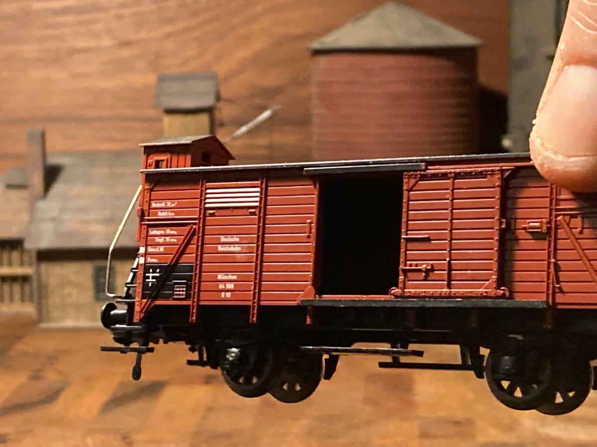 German caboose model toy train 