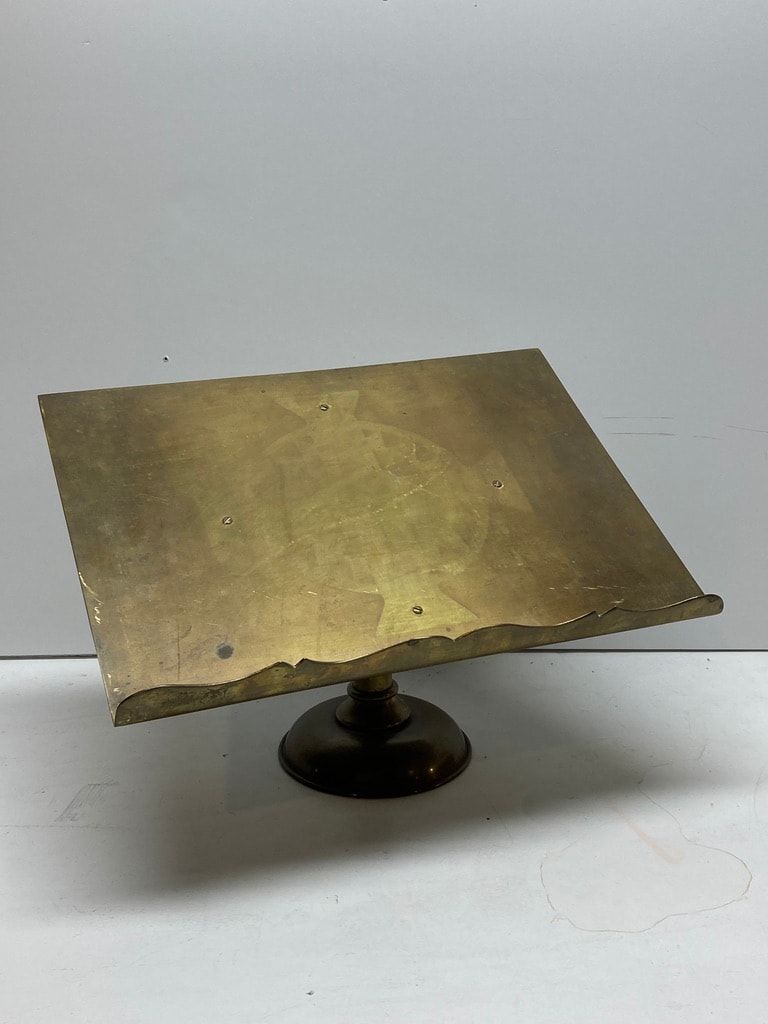 table top solid brass book stand 