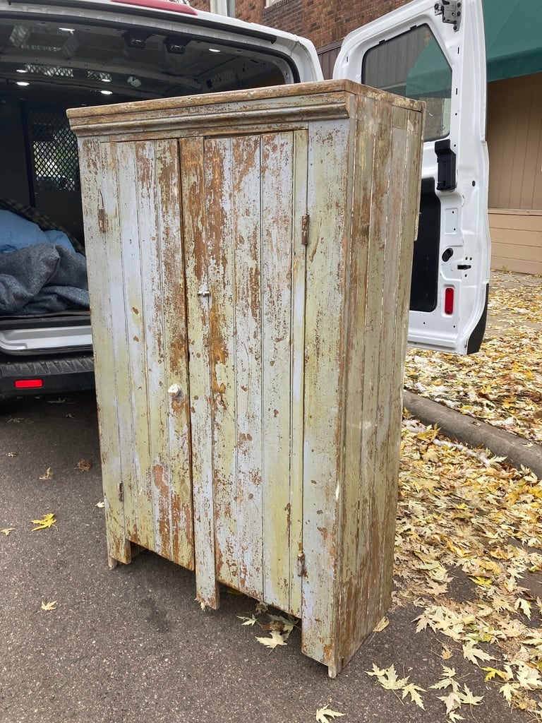 Primitive painted cupboard 