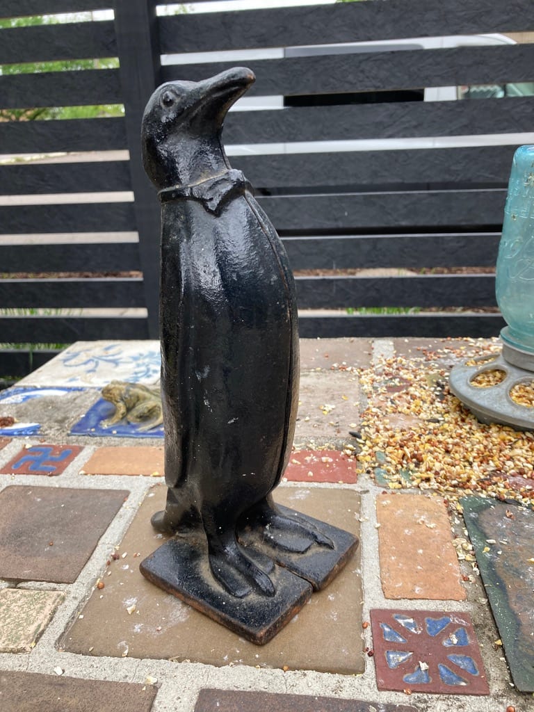 Cast Iron Penguin door stop 